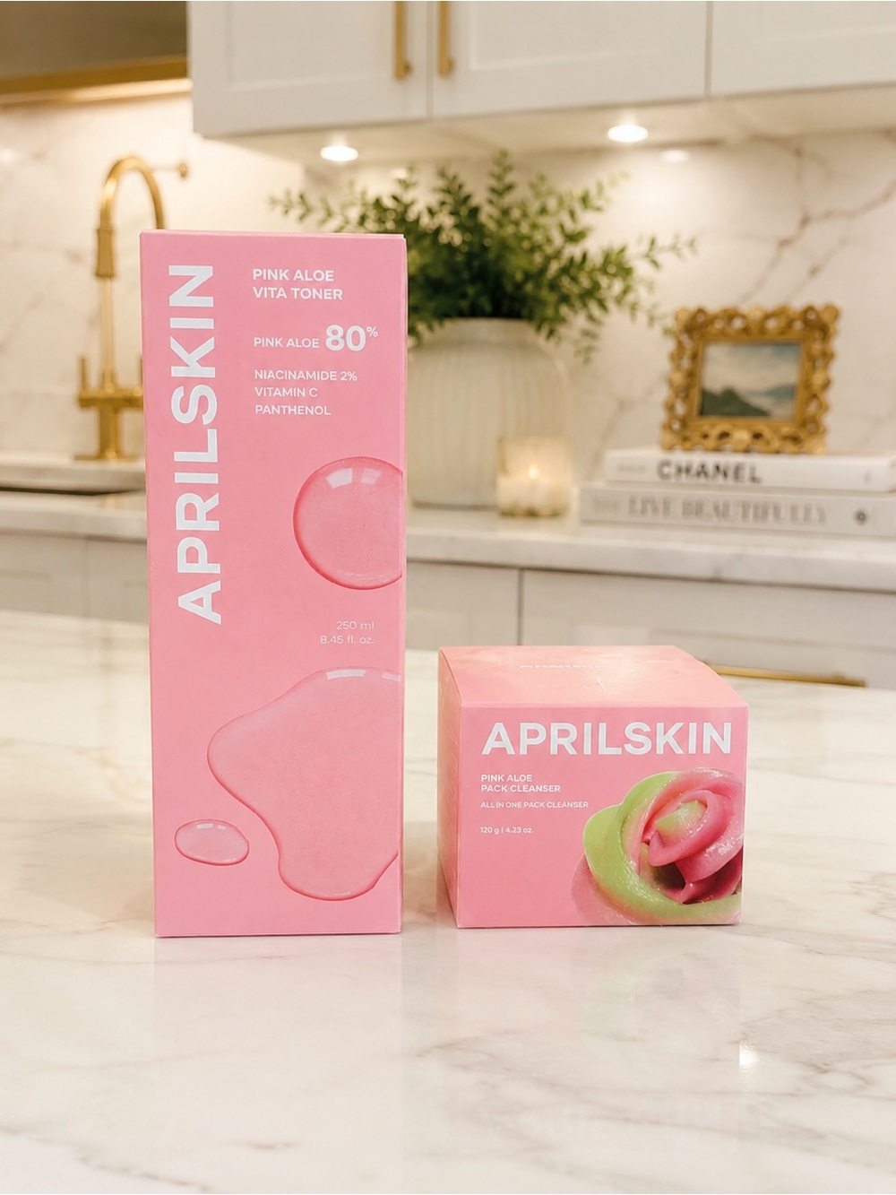 APRILSKIN Pink Aloe Toner + Cleanser Duo K-Beauty NEW